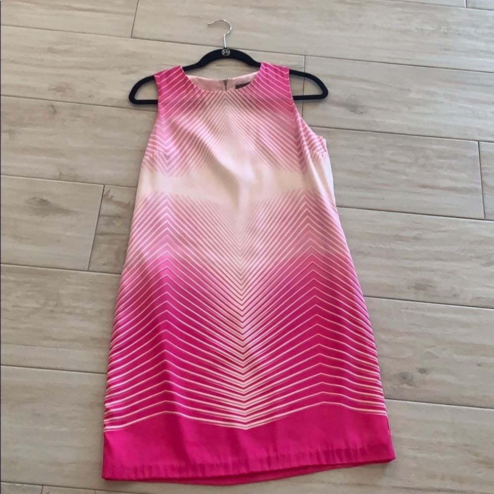 Pink Vince Camuto chevron dress - never worn!